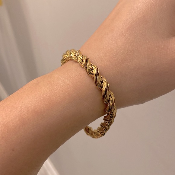 Vintage rare Napier gold plated twister rope bracelet - Picture 1 of 5
